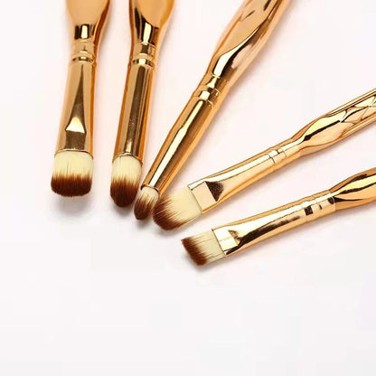 LUXE GOLD MAKEUP BRUSHES - 8 PIECE SET FOR GLAMOROUS LOOKS