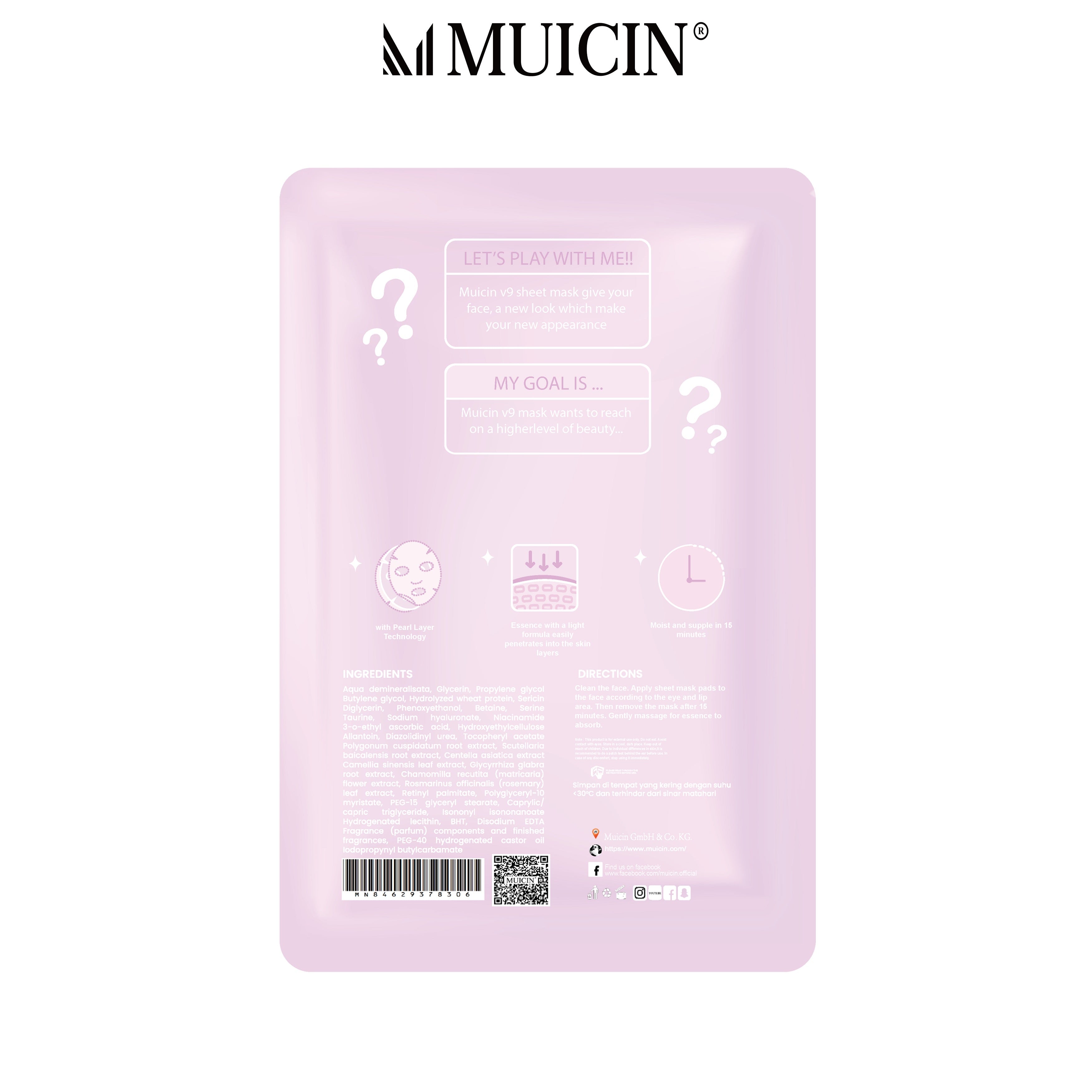 V9+ INTENSIVE HYDRATION SHEET MASK - QUENCH &amp; GLOW