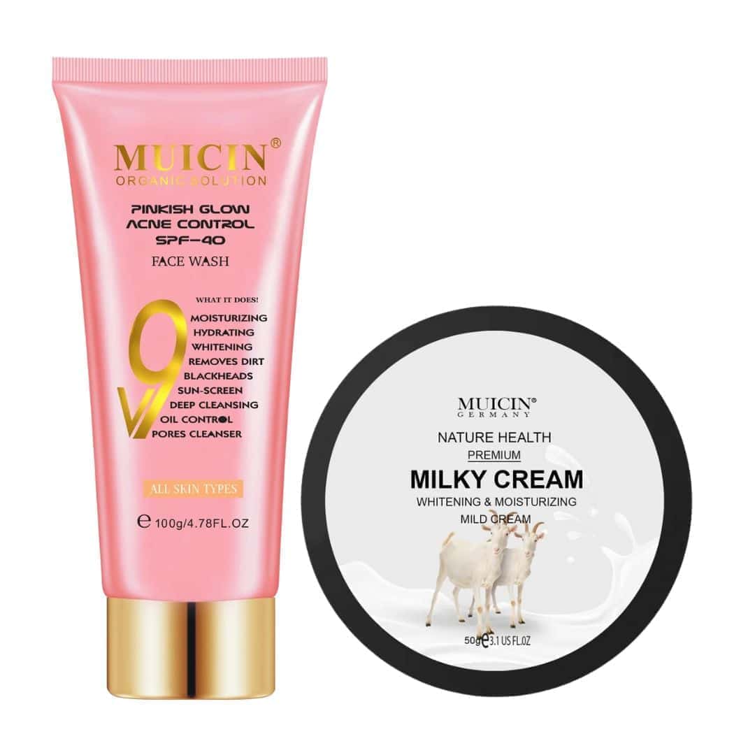 V9 Face Wash & Goat Milk Brightening Cream