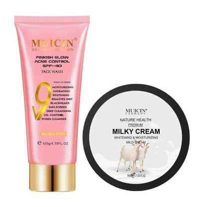 V9 Face Wash &amp; Goat Milk Brightening Cream