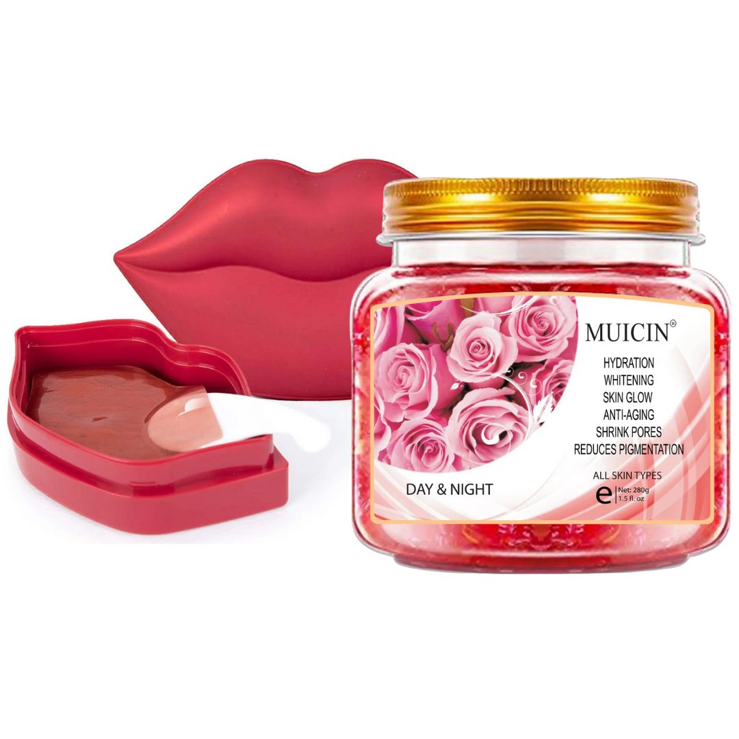 MUICIN - Rose Petals Hydrating Face &amp; Lips Kit