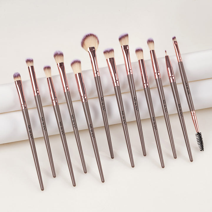 MUICIN - 12 Pieces Complete Vegan Eyebrush Set With Pouch Best Price in Pakistan