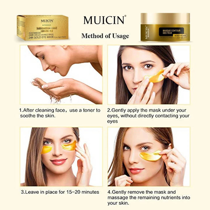 MUICIN - 24K Gold Collagen Eye Patches Best Price in Pakistan