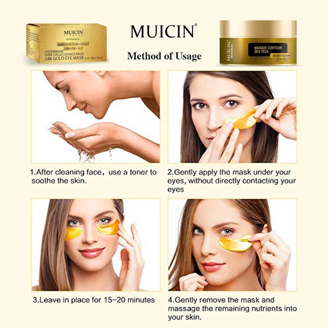 GOLD INFUSED COLLAGEN EYE PATCHES - LUXURIOUS EYE REVITALIZER