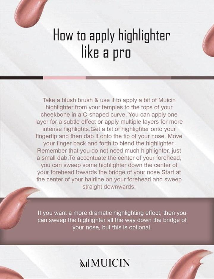 MUICIN - Face Glow High Beam Highlighters - 0.28g Best Price in Pakistan