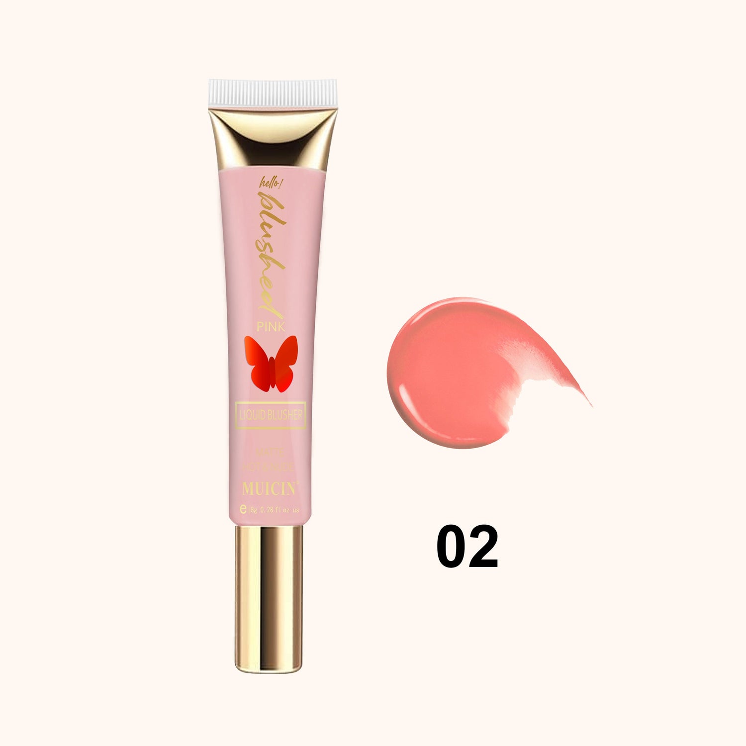BUTTERFLY PINK BLUSHER TUBE - SOFT ROSINESS