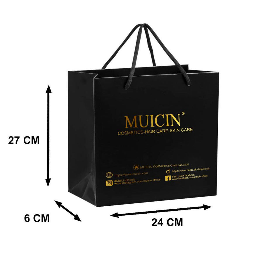 MUICIN - Printed Black Paper Bag | Gift Bag Best Price in Pakistan