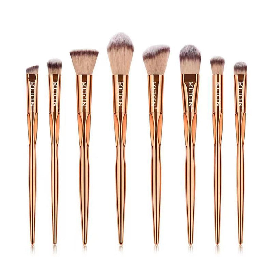 MUICIN - 8 Pieces Luxe Gold Makeup Brushes Best Price in Pakistan